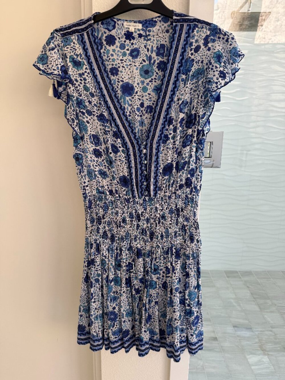 Poupette St Barth Mini Dresses in Blue Floral